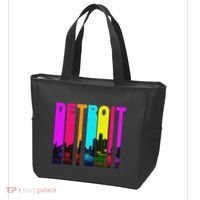 Retro I Love Detroit Michigan Skyline Tote Bag thumb 3