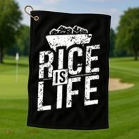 Rice Is Life Golf Towel thumb 1
