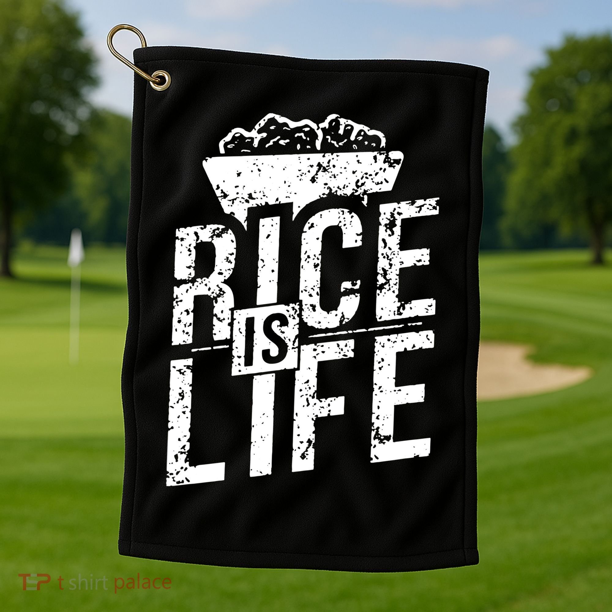 Rice Is Life Golf Towel