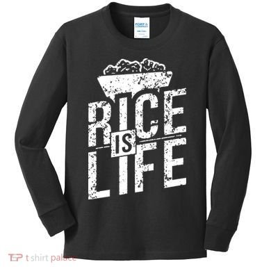 Rice Is Life Kids Long Sleeve Shirt