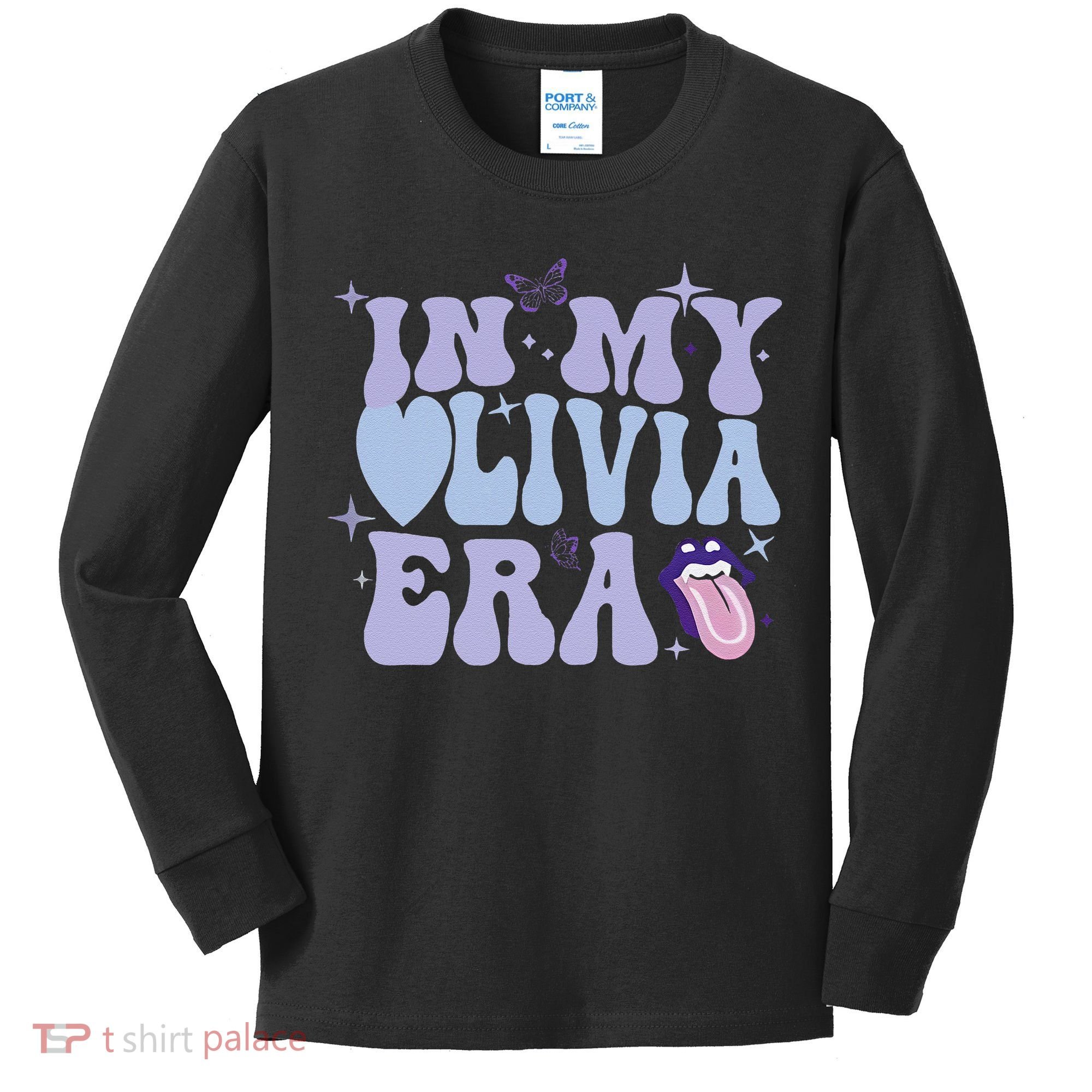 Retro In My Olivia Era Gift Kids Long Sleeve Shirt