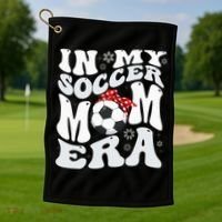 Retro In My Soccer Mom Era Mama Golf Towel thumb 1