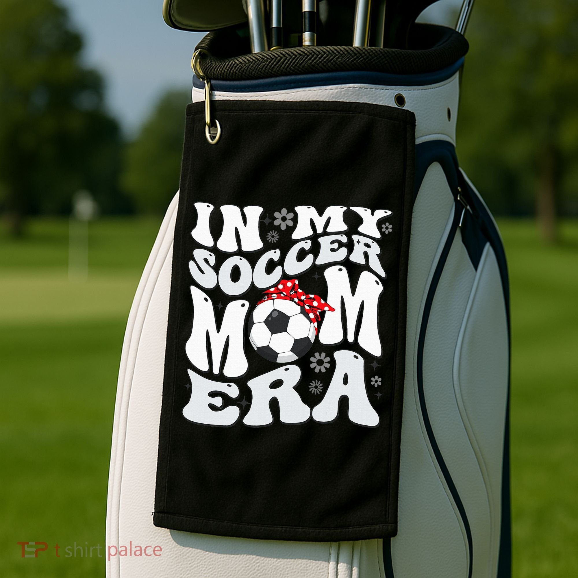 Retro In My Soccer Mom Era Mama Golf Towel