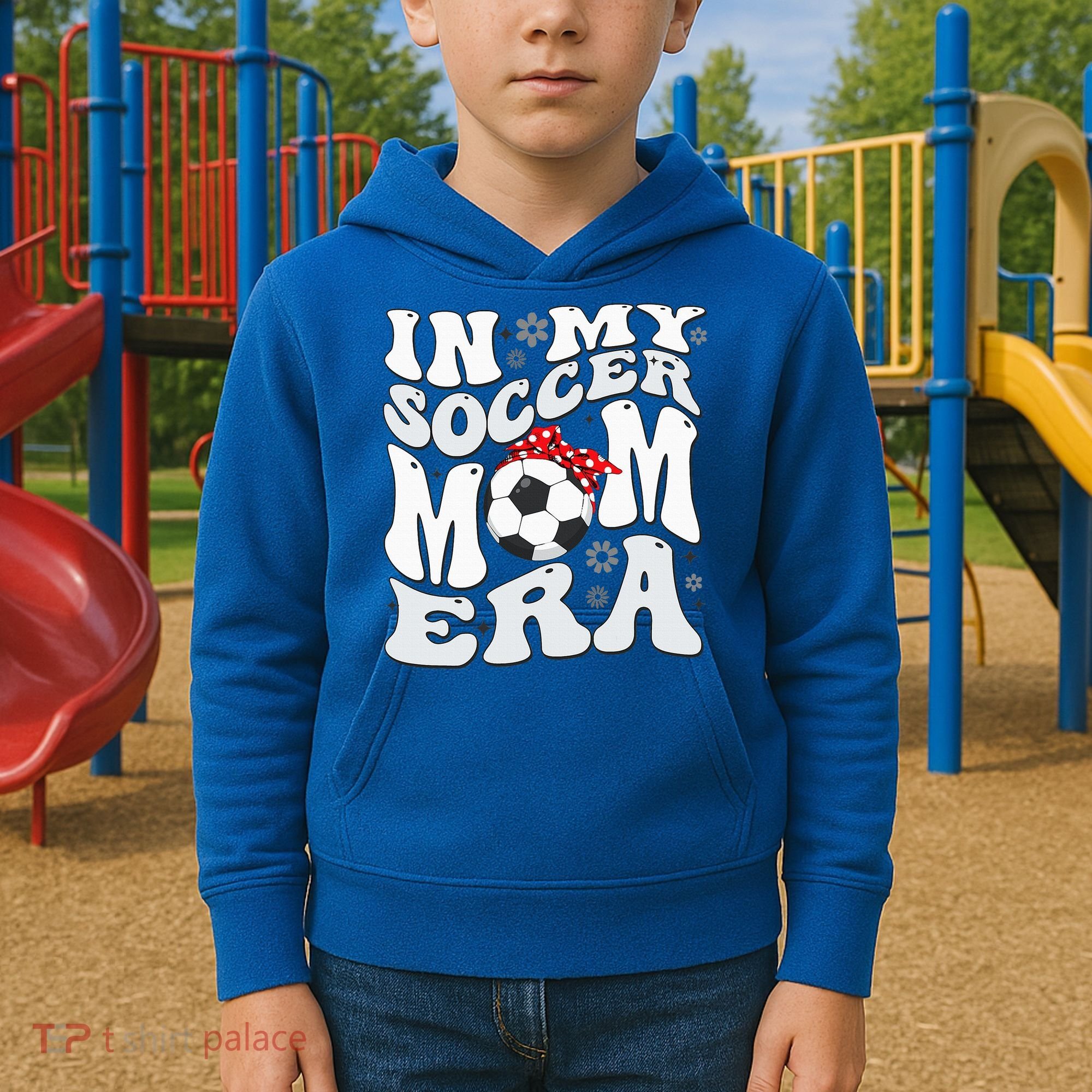 Retro In My Soccer Mom Era Mama Kids Hoodie