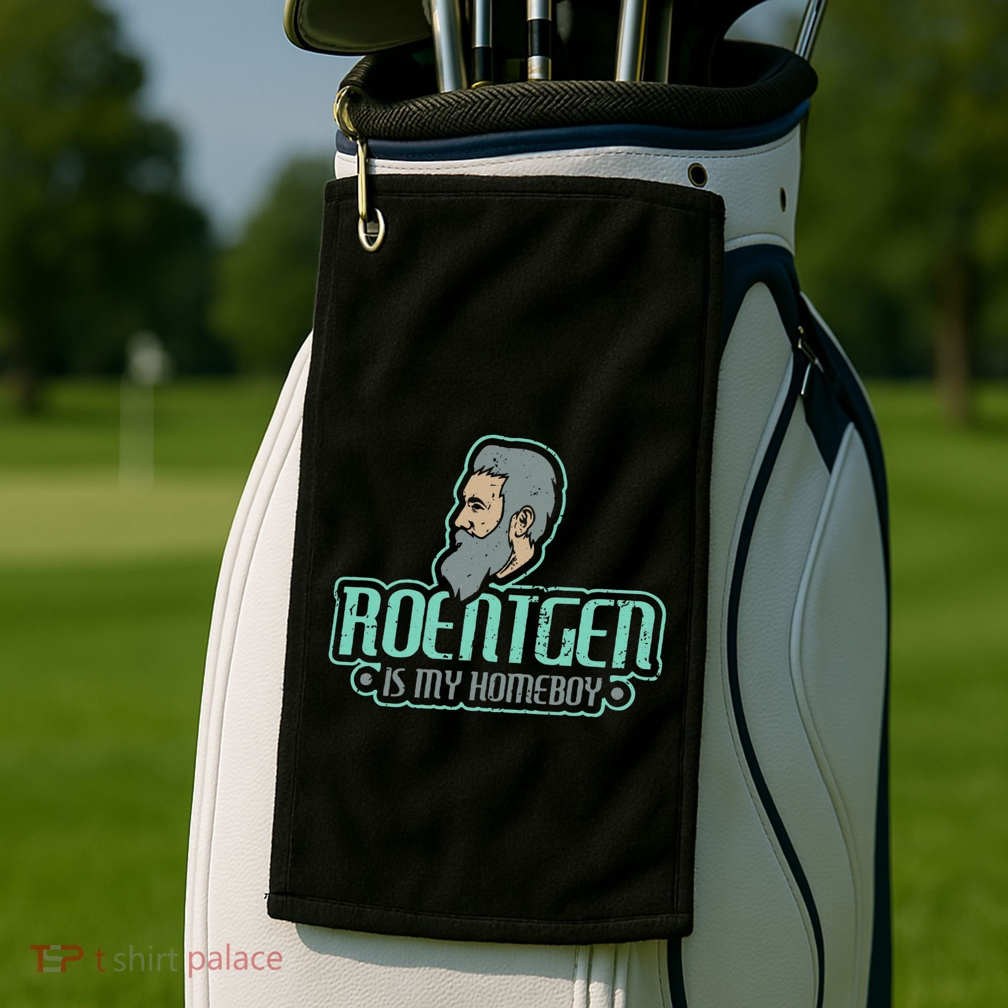 Roentgen Is My Homeboy Funny Xray Radiology Technician Golf Towel