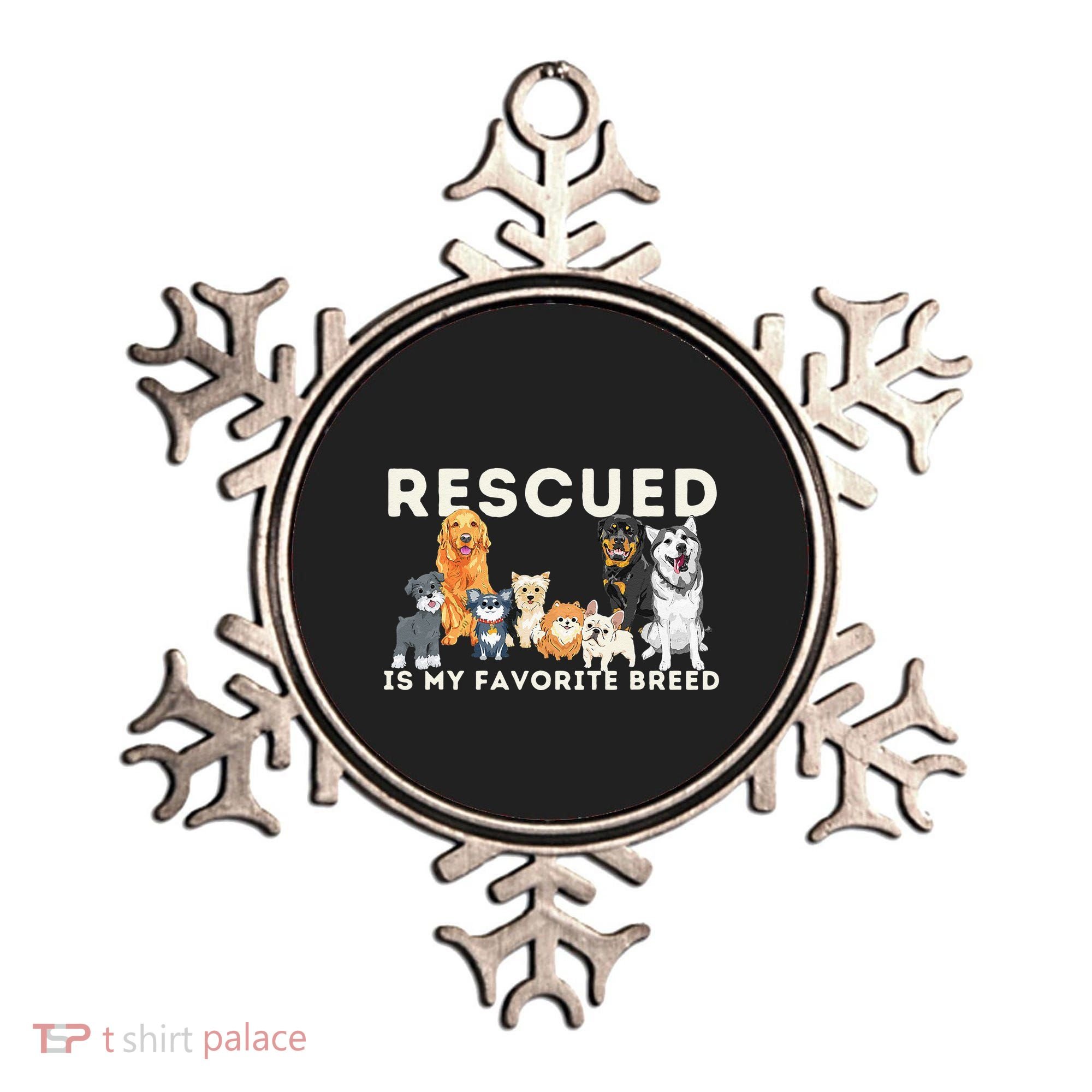 Rescued Is My Favorite Breed Animal Rescue Ornament