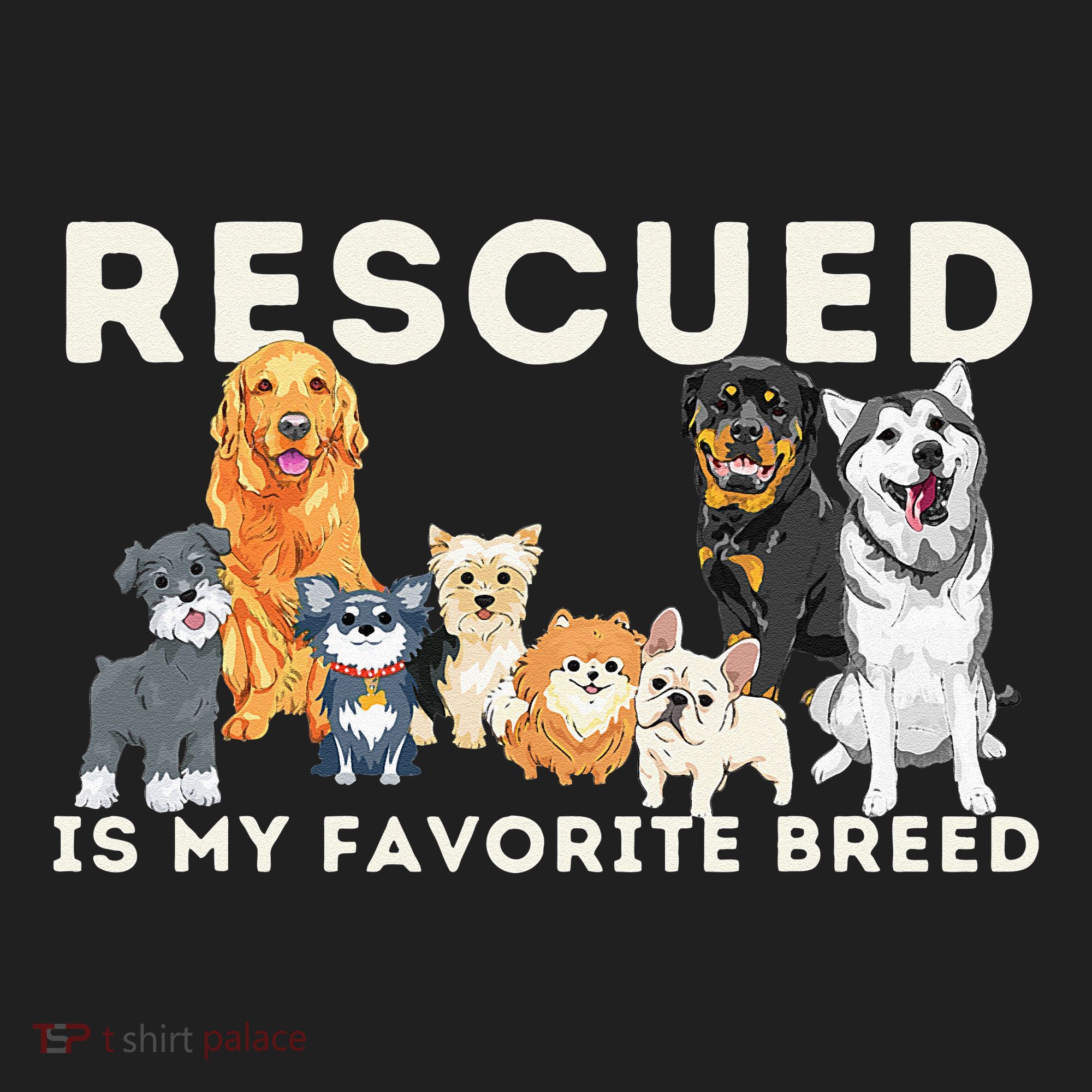 Rescued Is My Favorite Breed Animal Rescue Zone Performance Long-Sleeve T-Shirt