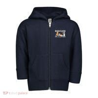 Rescued Is My Favorite Breed Animal Rescue Toddler Zip Fleece Hoodie thumb 0