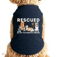 Rescued Is My Favorite Breed Animal Rescue Doggie Tank thumb 0