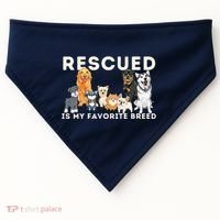 Rescued Is My Favorite Breed Animal Rescue USA-Made Doggie Bandana thumb 0