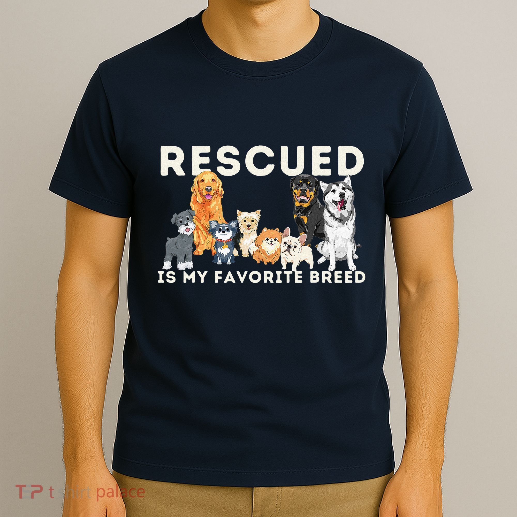 Rescued Is My Favorite Breed Animal Rescue T-Shirt