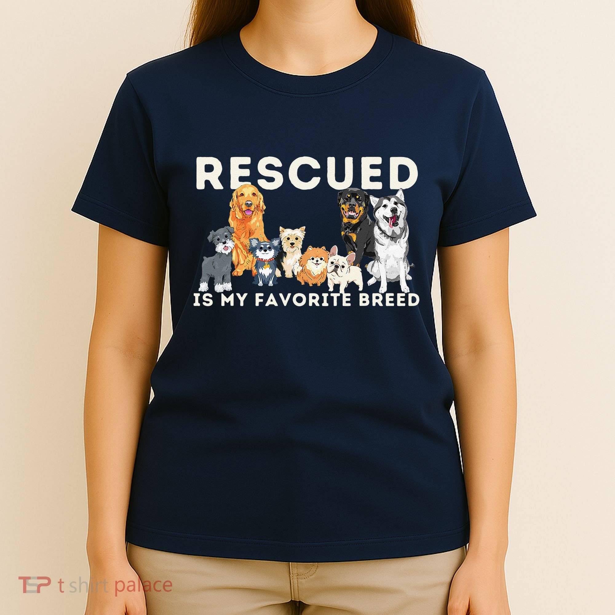 Rescued Is My Favorite Breed Animal Rescue T-Shirt