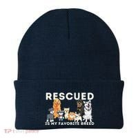 Rescued Is My Favorite Breed Animal Rescue Beanie thumb 0