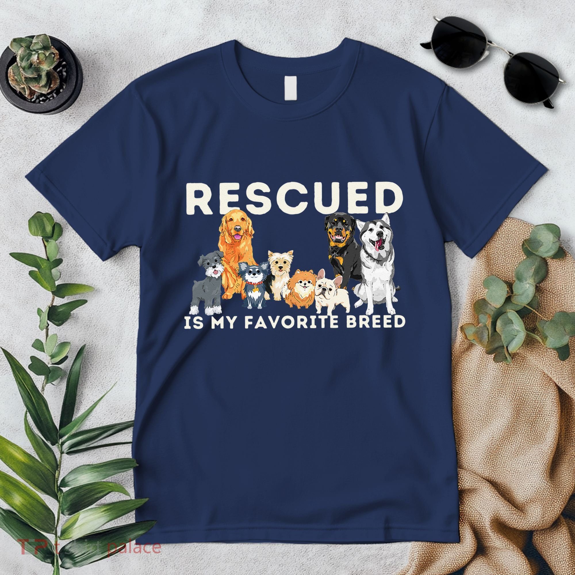 Rescued Is My Favorite Breed Animal Rescue Premium T-Shirt