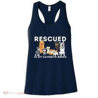 Rescued Is My Favorite Breed Animal Rescue Women's Tank Top thumb 0