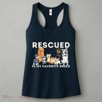Rescued Is My Favorite Breed Animal Rescue Women's Tank Top thumb 3
