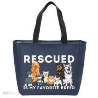 Rescued Is My Favorite Breed Animal Rescue Tote Bag thumb 0
