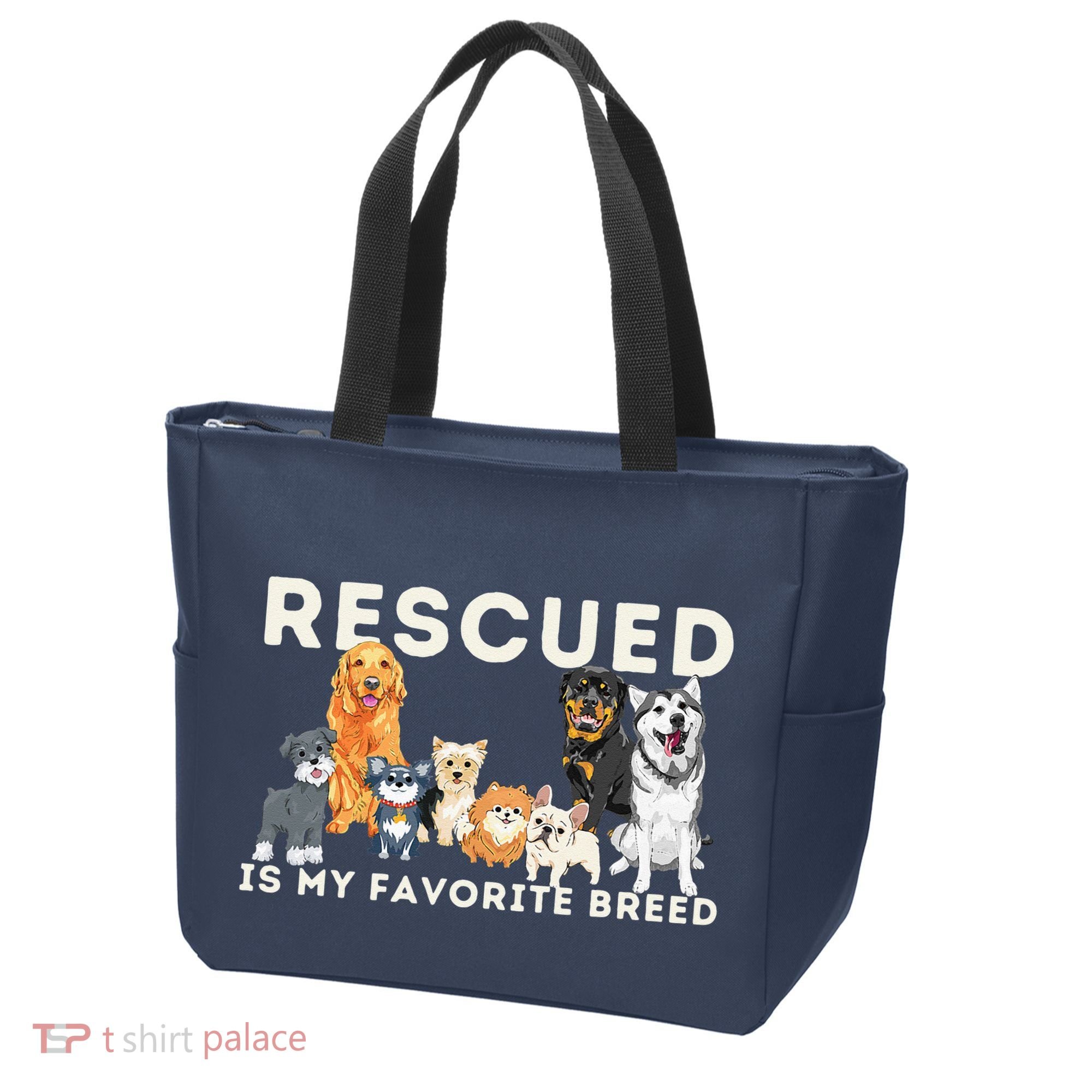 Rescued Is My Favorite Breed Animal Rescue Tote Bag