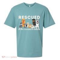 Rescued Is My Favorite Breed Animal Rescue Sueded Cloud Jersey T-Shirt thumb 0