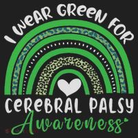 Rainbow In March We Wear Green Cerebral Palsy Awareness Women's Sweatshirt thumb 2