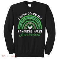 Rainbow In March We Wear Green Cerebral Palsy Awareness Sweatshirt thumb 0