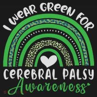Rainbow In March We Wear Green Cerebral Palsy Awareness Baby Bodysuit thumb 2