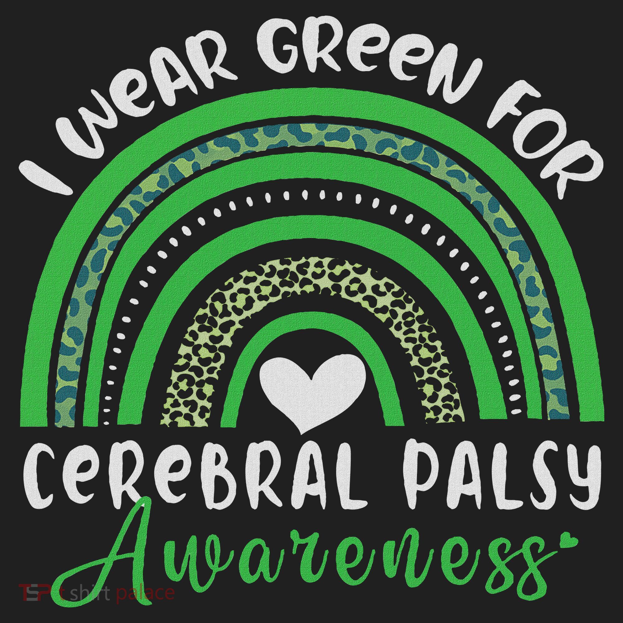 Rainbow In March We Wear Green Cerebral Palsy Awareness Hat