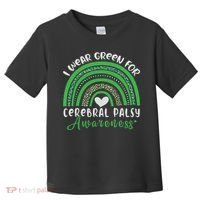 Rainbow In March We Wear Green Cerebral Palsy Awareness Toddler T-Shirt thumb 0