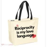 Reciprocity Is My Love Language Flower Red Heart Tote Bag thumb 2