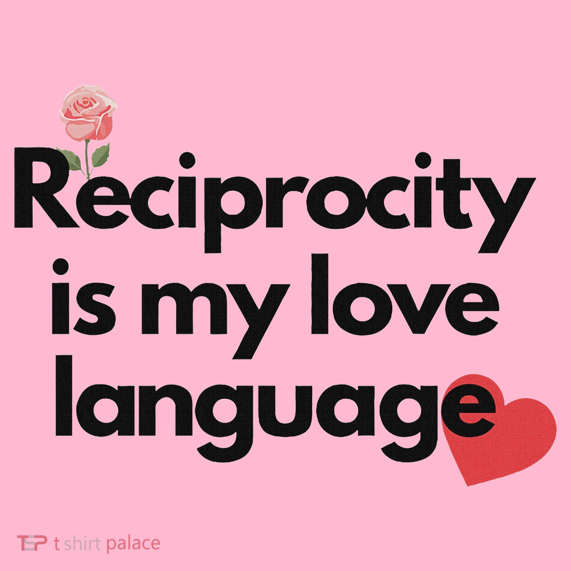 Reciprocity Is My Love Language Flower Red Heart Coaster