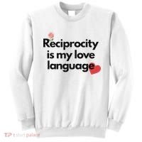 Reciprocity Is My Love Language Flower Red Heart Sweatshirt thumb 0