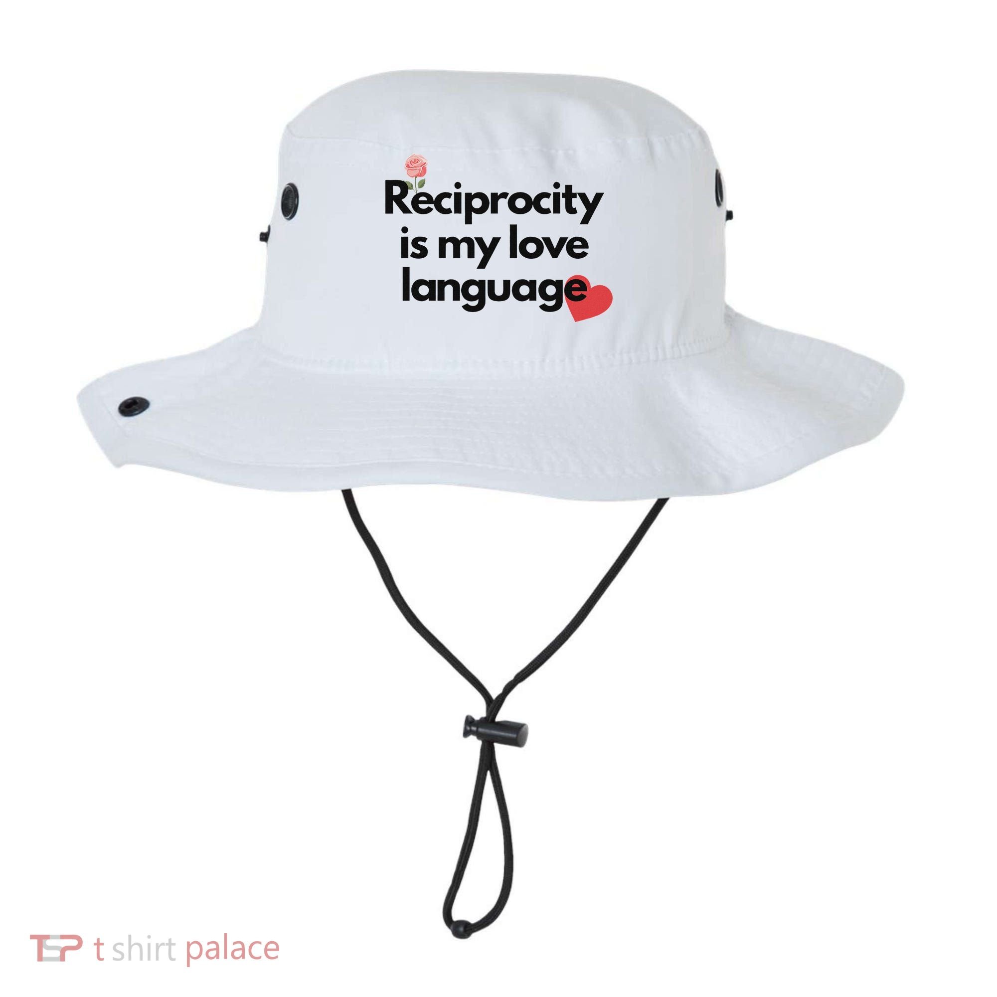 Reciprocity Is My Love Language Flower Red Heart Bucket Hat