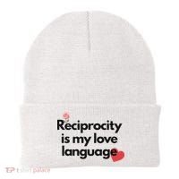 Reciprocity Is My Love Language Flower Red Heart Beanie thumb 0