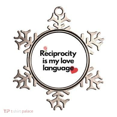 Reciprocity Is My Love Language Flower Red Heart Ornament