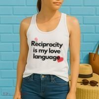 Reciprocity Is My Love Language Flower Red Heart Women's Tank Top thumb 2
