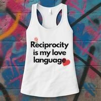 Reciprocity Is My Love Language Flower Red Heart Women's Tank Top thumb 3