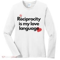 Reciprocity Is My Love Language Flower Red Heart Women's Long Sleeve Shirt thumb 0