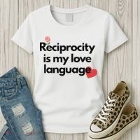 Reciprocity Is My Love Language Flower Red Heart Women's T-Shirt thumb 3