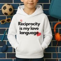 Reciprocity Is My Love Language Flower Red Heart Kids Hoodie thumb 2