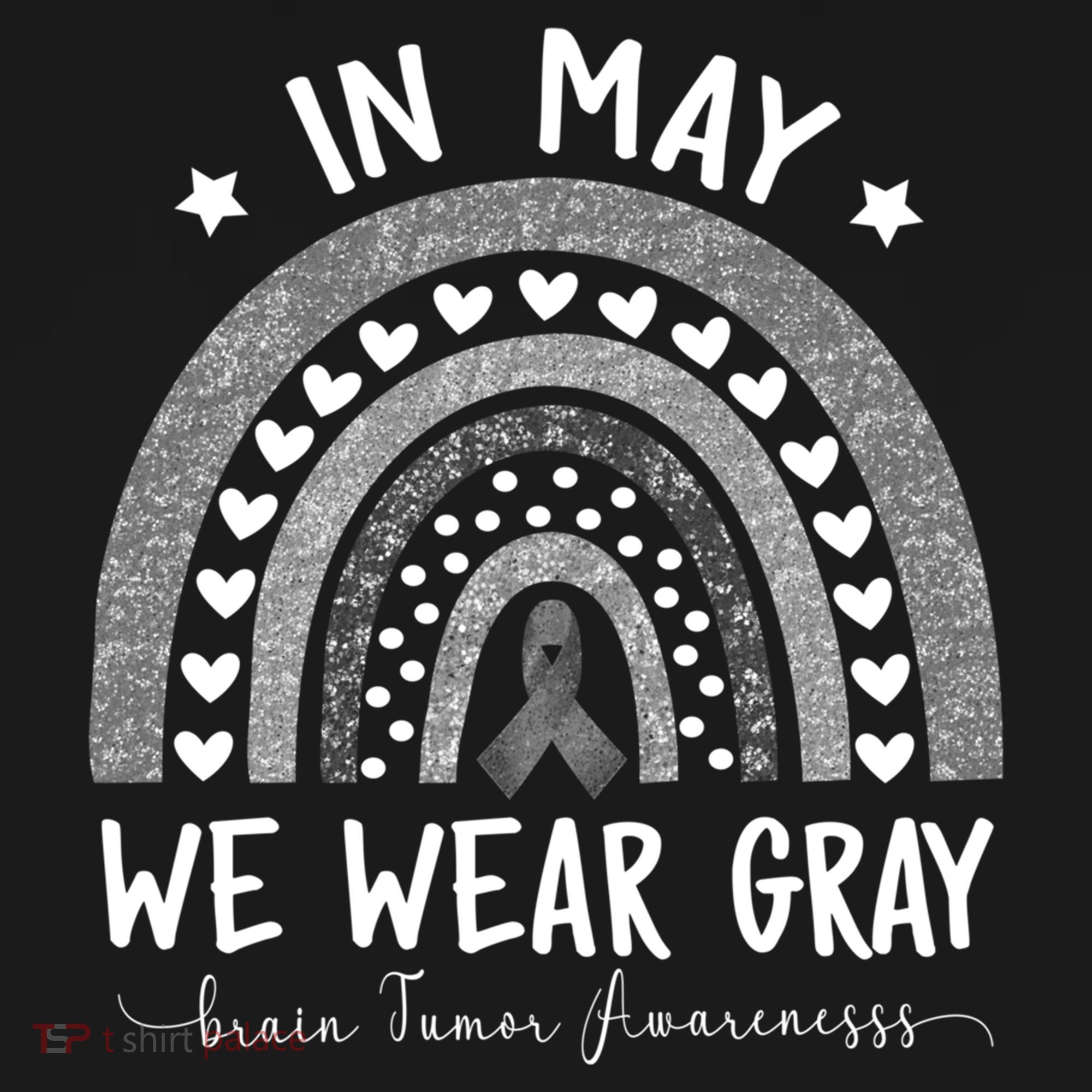 Rainbow In May We Wear Gray Brain Tumor Awareness Month Gift Backpack