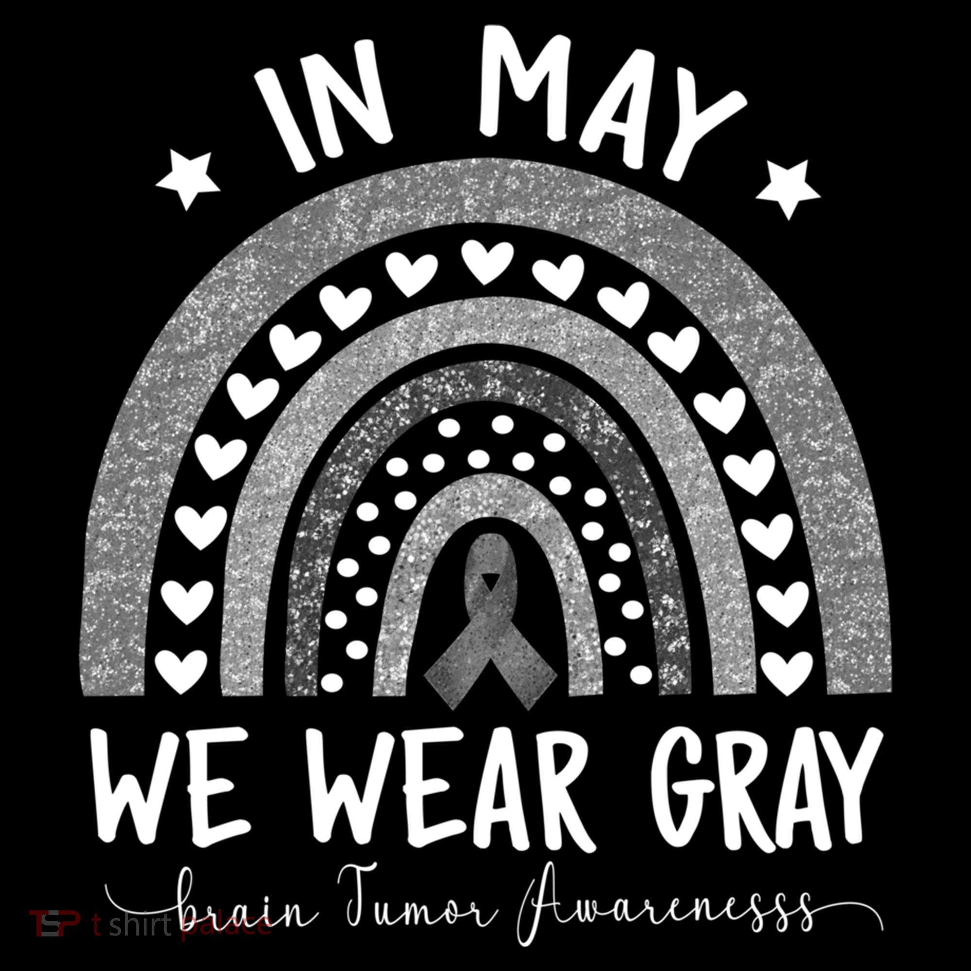 Rainbow In May We Wear Gray Brain Tumor Awareness Month Gift Coffee Mug