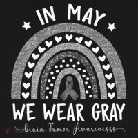 Rainbow In May We Wear Gray Brain Tumor Awareness Month Gift Women's Hoodie thumb 2