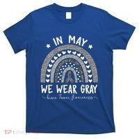 Rainbow In May We Wear Gray Brain Tumor Awareness Month Gift T-Shirt thumb 0