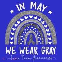 Rainbow In May We Wear Gray Brain Tumor Awareness Month Gift Baby Bodysuit thumb 2