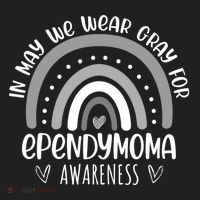 Rainbow In May We Wear Gray For Ependymoma Awareness Month Gift Beanie thumb 2