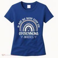 Rainbow In May We Wear Gray For Ependymoma Awareness Month Gift Women's T-Shirt thumb 0