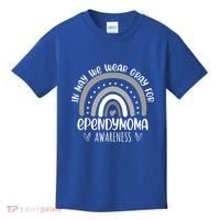 Rainbow In May We Wear Gray For Ependymoma Awareness Month Gift Kids T-Shirt thumb 0