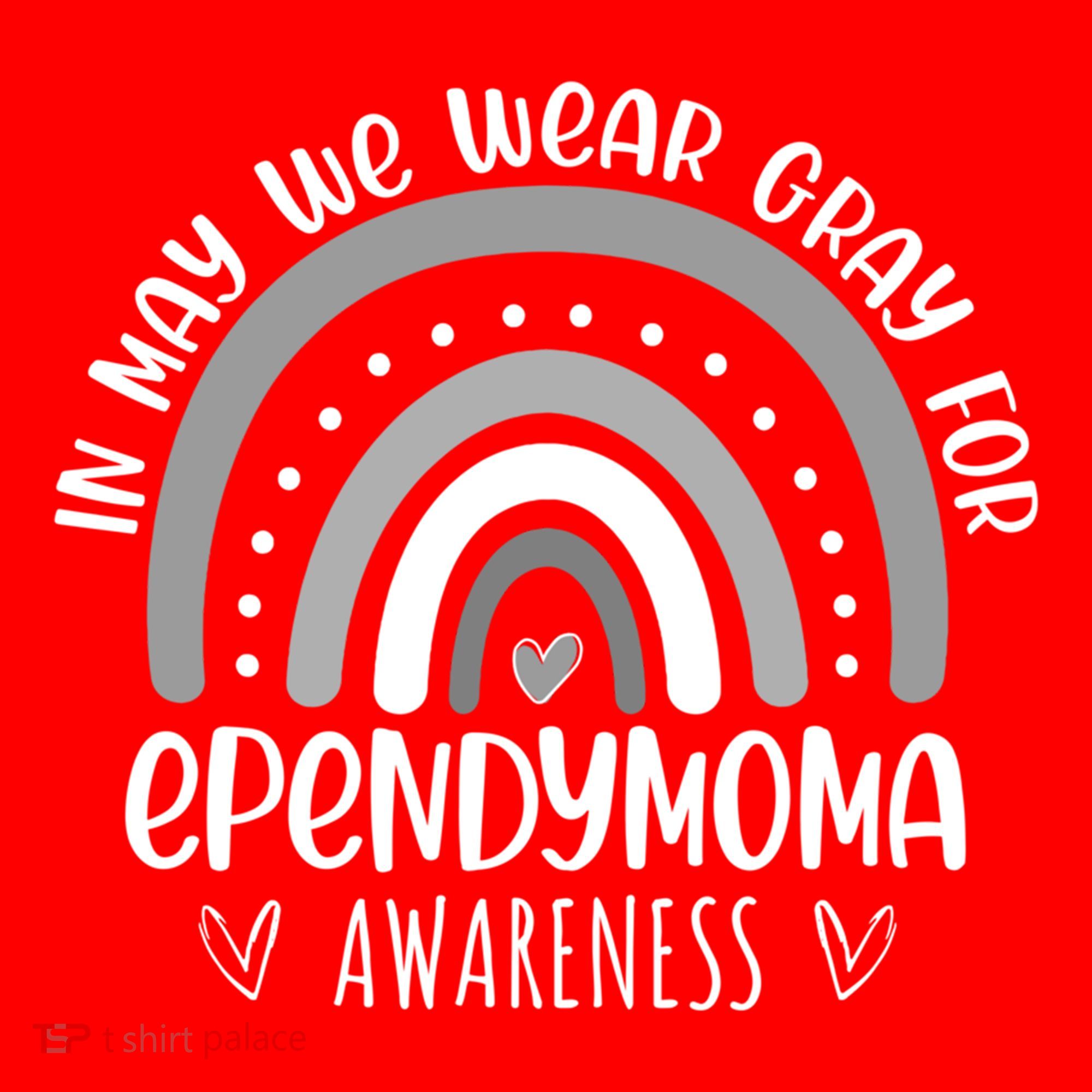 Rainbow In May We Wear Gray For Ependymoma Awareness Month Gift Santa Hat
