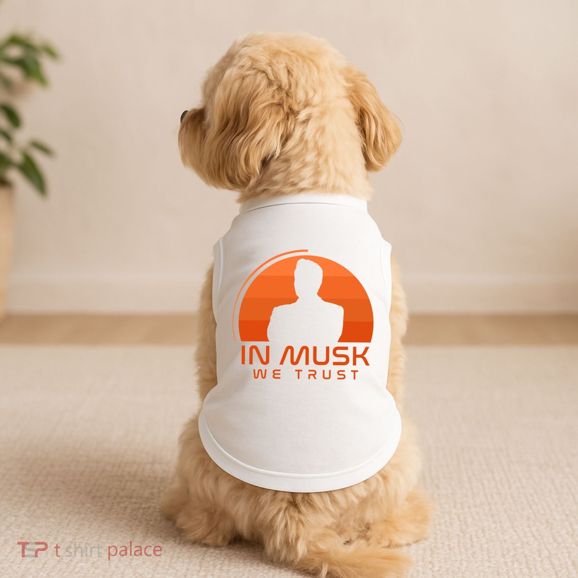 Retro In Musk We Trust Doggie Tank