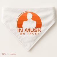 Retro In Musk We Trust USA-Made Doggie Bandana thumb 0